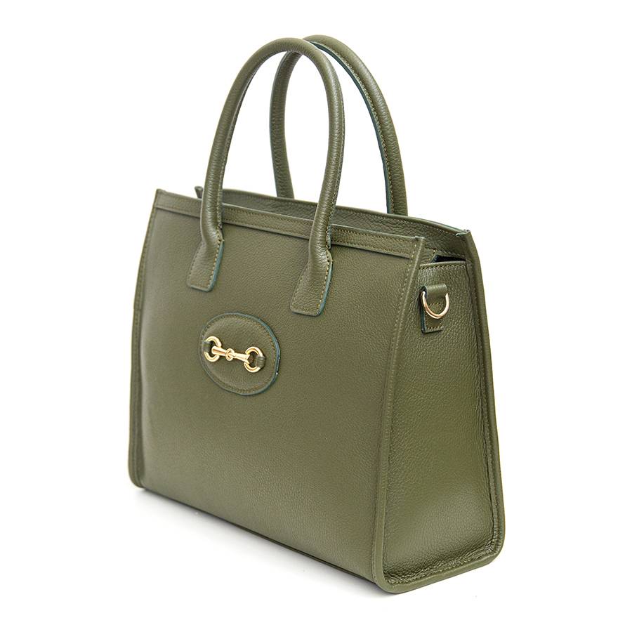 Laura Di Maggio LONDON – Borsa in pelle dollaro verde oliva Novità
