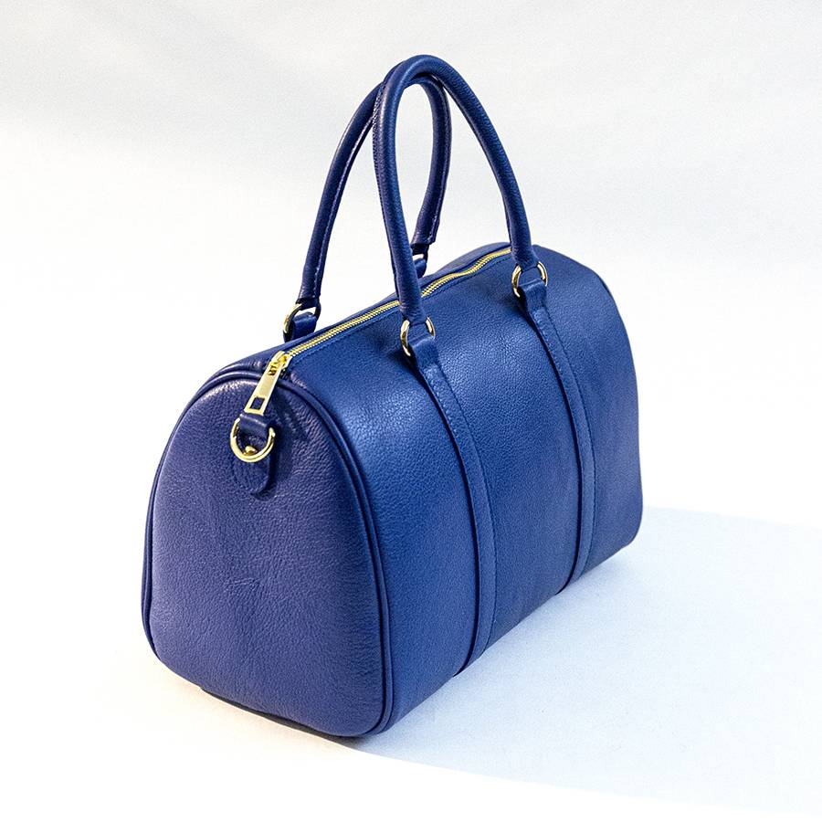 Laura Di Maggio BUBBLE – Bauletto in pelle dollaro blu Vendita Calda