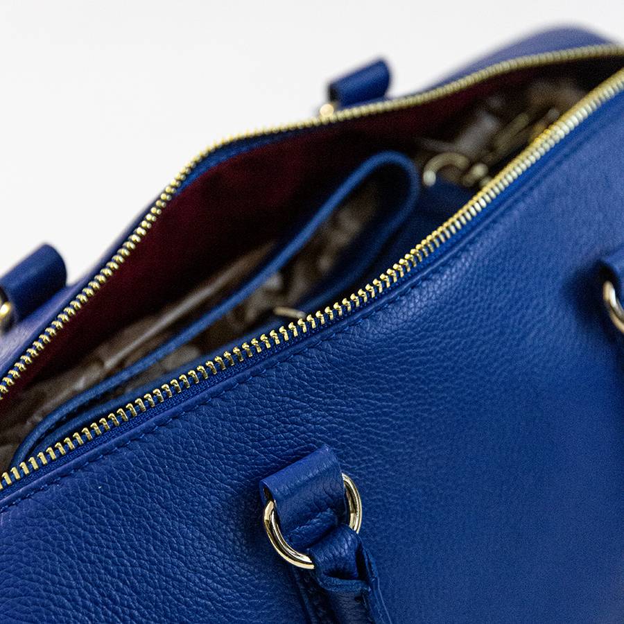 Laura Di Maggio BUBBLE – Bauletto in pelle dollaro blu Vendita Calda