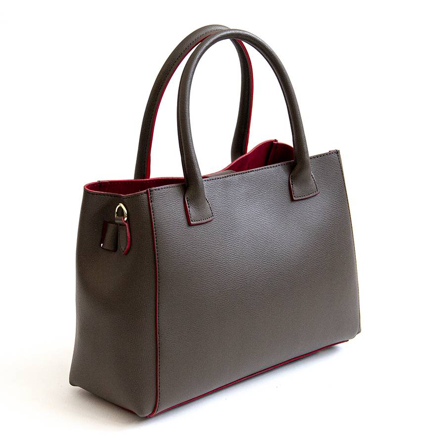 Laura Di Maggio IRINA – Tote in pelle testa di moro e interno rosso Vendita Economica