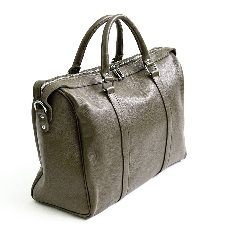 Laura Di Maggio TRAVEL – Borsone in pelle oliva Comprane uno, ottenene uno gratis