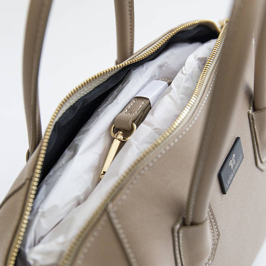 Laura Di Maggio ZAIRA – bauletto in palmellato beige Italy