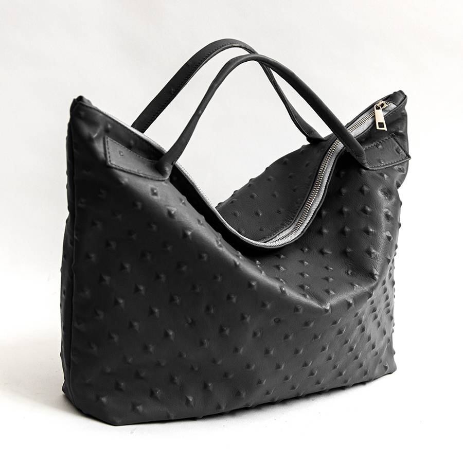 Laura Di Maggio BIKER – borsa in pelle soft stampa chiodo nero Negozi Online