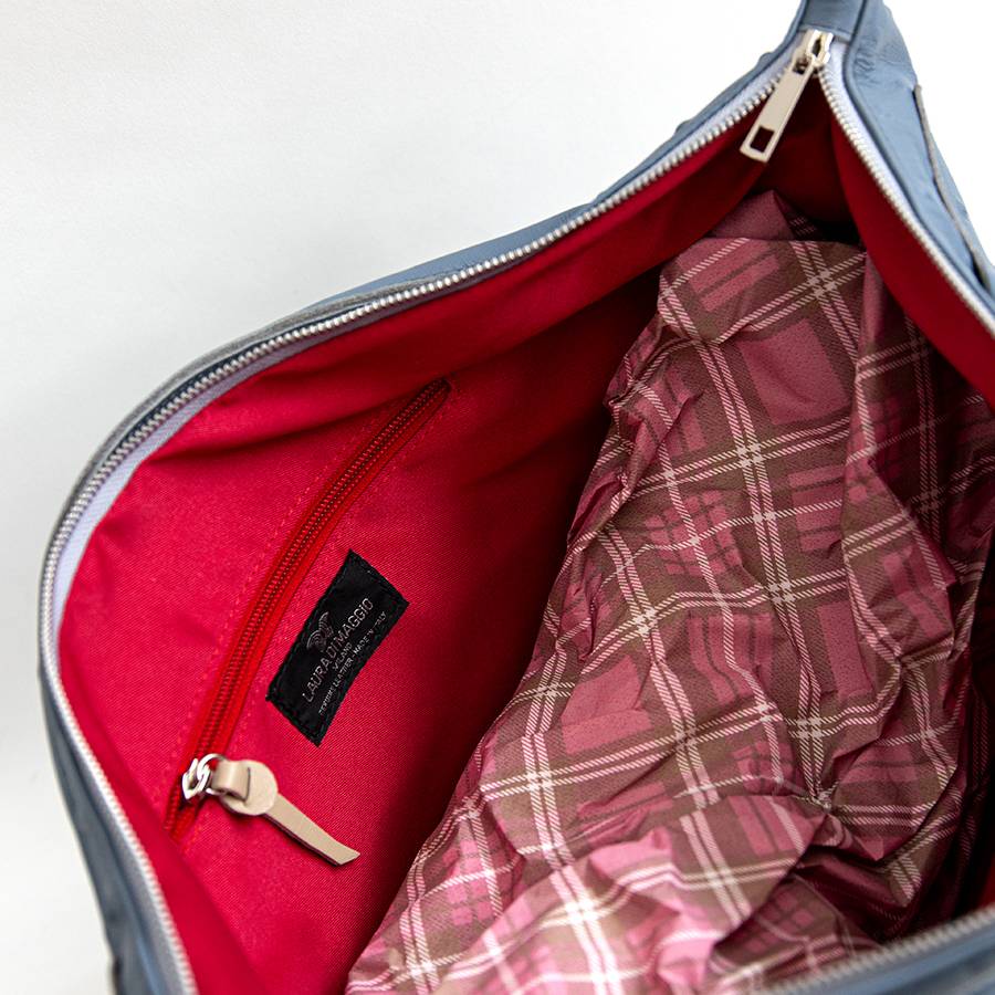 Laura Di Maggio BIKER – borsa in pelle soft stampa chiodo avio Acquista Ora