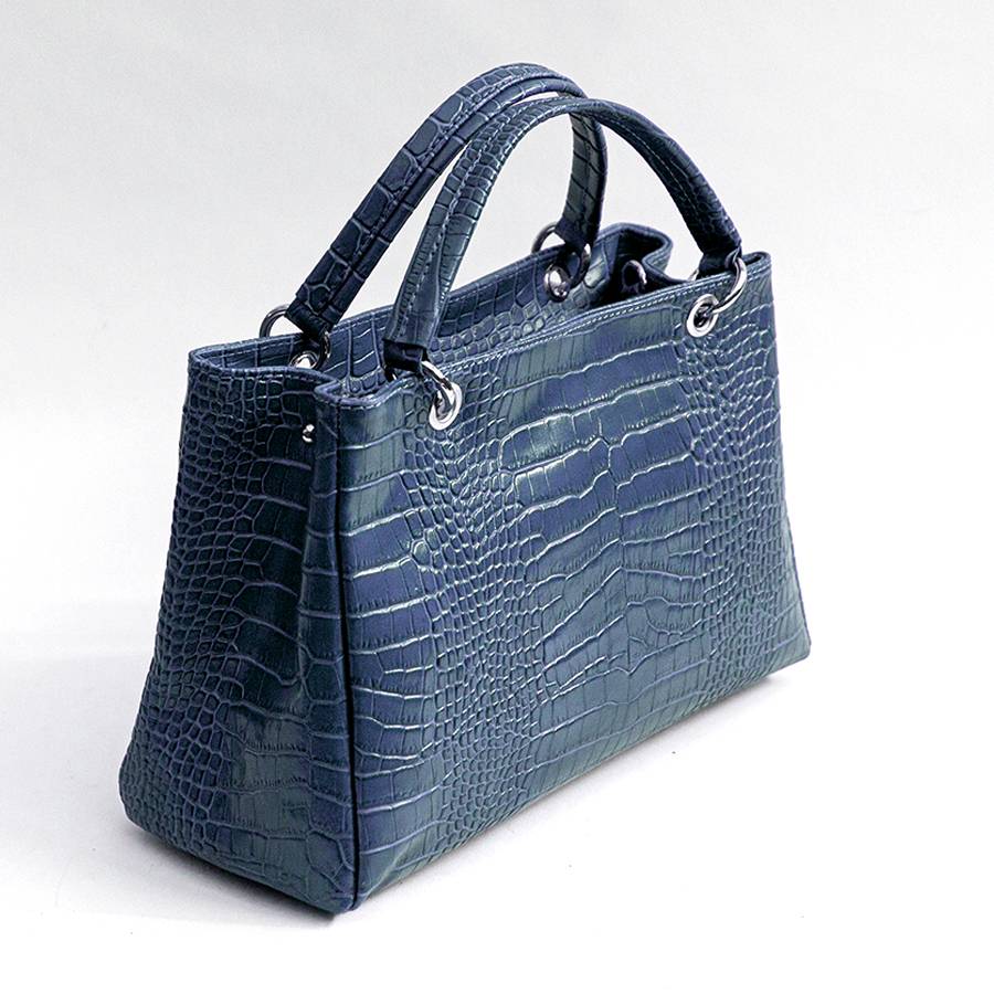 Laura Di Maggio MISTY – bauletto in pelle stampa cocco avio Shopping Online