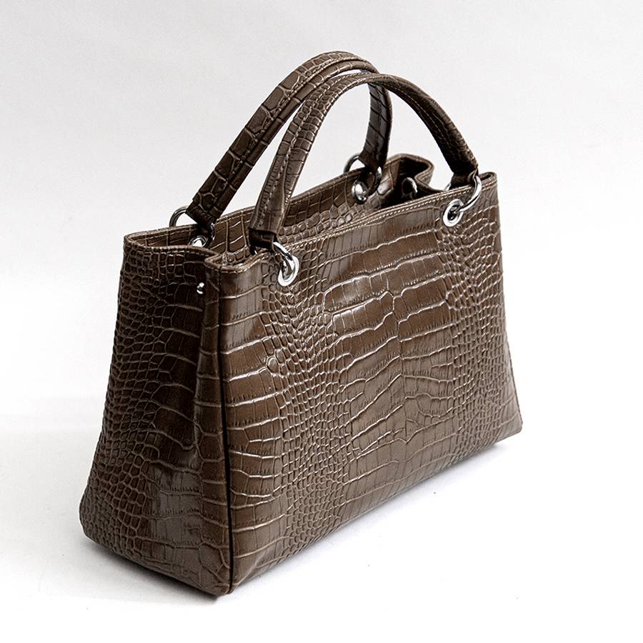 Laura Di Maggio MISTY – bauletto in pelle stampa cocco taupe Affare Del Giorno