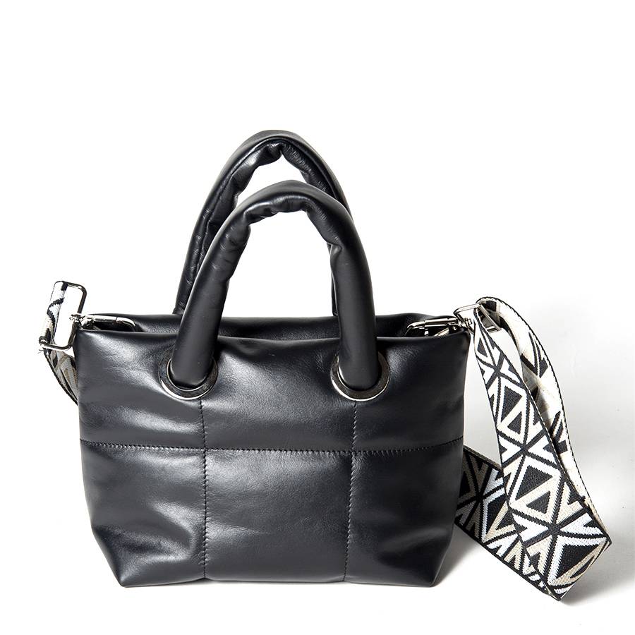 Laura Di Maggio GIOY – Tote bag in nappa trapuntata nera Sottocosto