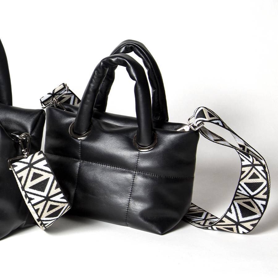 Laura Di Maggio GIOY – Tote bag in nappa trapuntata nera Sottocosto