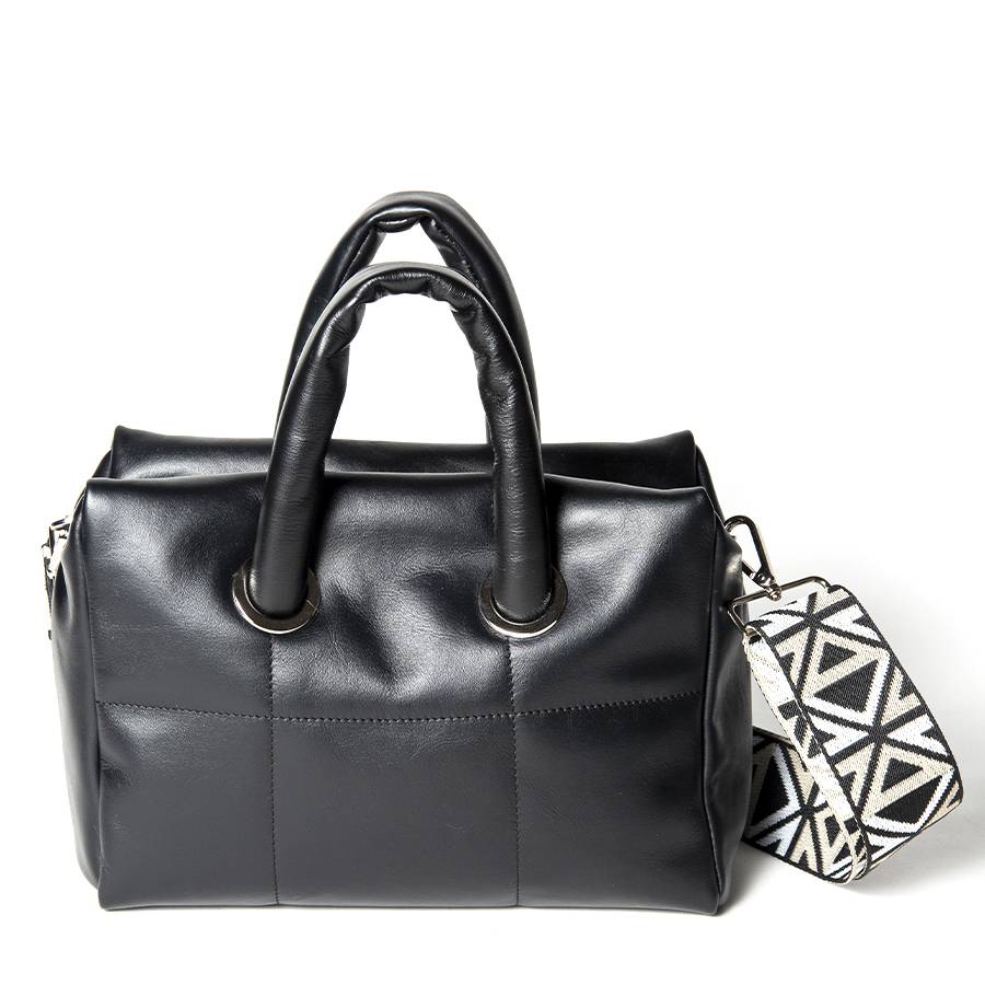 Laura Di Maggio GIOY BIG – Tote bag in nappa trapuntata nera Convenienza
