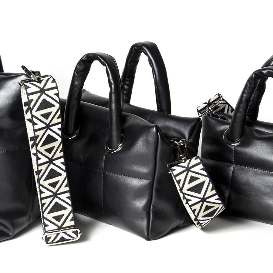 Laura Di Maggio GIOY BIG – Tote bag in nappa trapuntata nera Convenienza