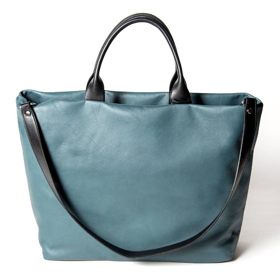 Laura Di Maggio IOLE – shopping in pelle nappa petrolio Sconto