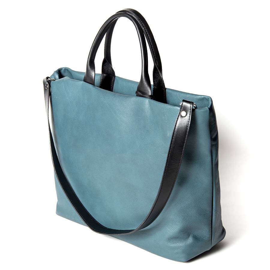 Laura Di Maggio IOLE – shopping in pelle nappa petrolio Sconto