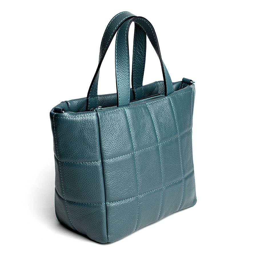 Laura Di Maggio AZZURRA – Tote bag in pelle trapuntata petrolio Offerta