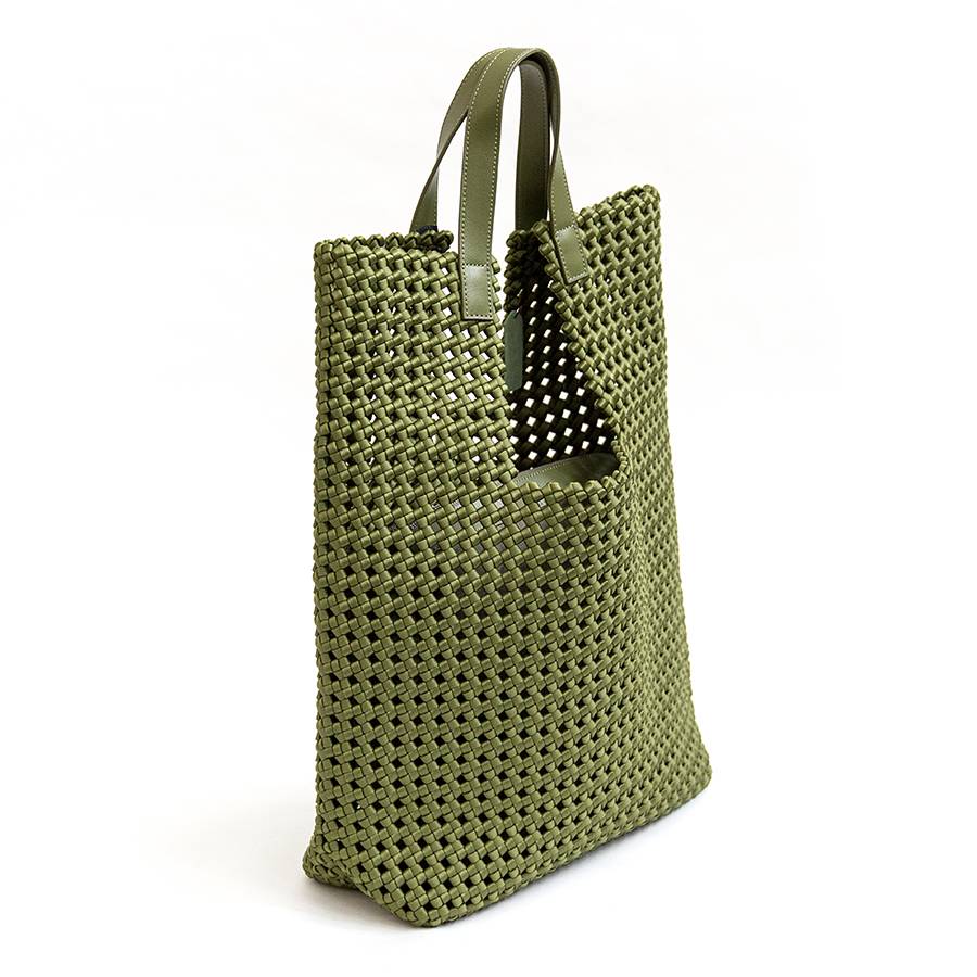 Laura Di Maggio KENDRA – Borsa intrecciata in raso verde Hotsell