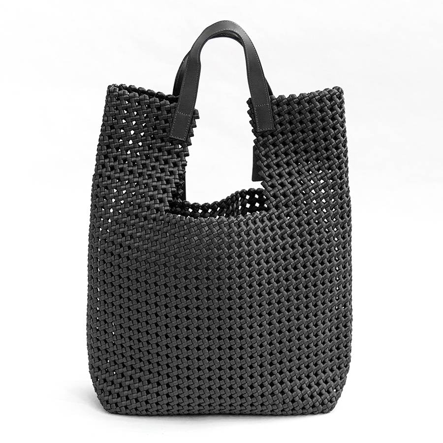Laura Di Maggio KENDRA – Borsa intrecciata in raso nero