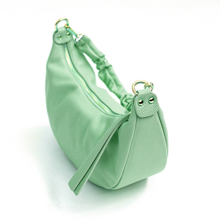 Laura Di Maggio SUSAN – Baguette in pelle verde menta In Saldo