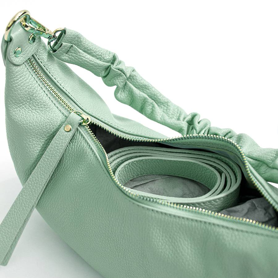 Laura Di Maggio SUSAN – Baguette in pelle verde menta In Saldo