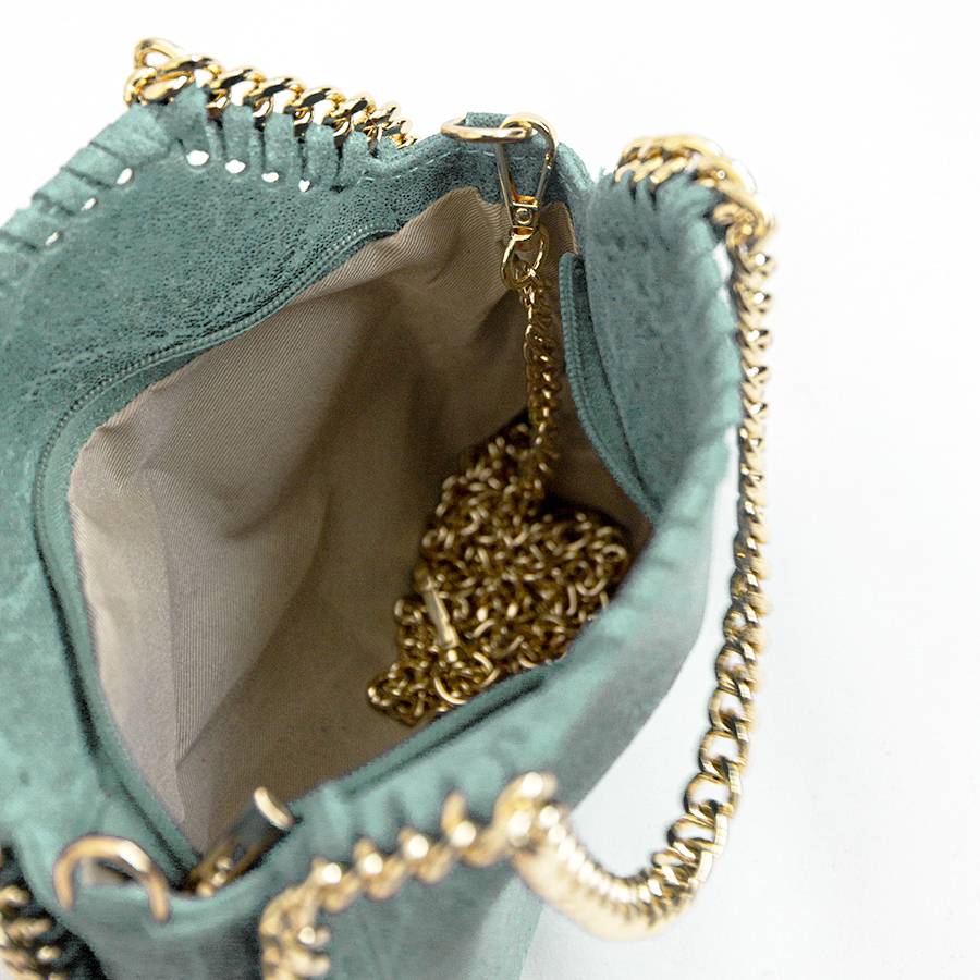 Laura Di Maggio LUMI – Borsa con catene in pelle vintage menta Italy