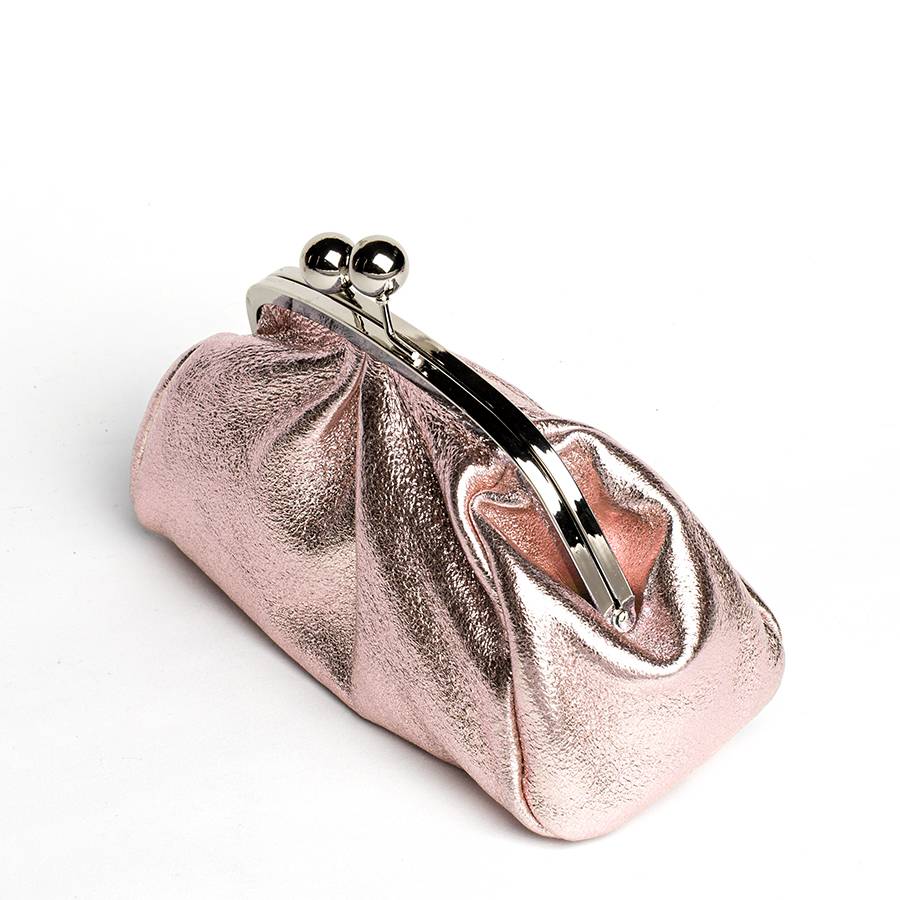 Laura Di Maggio CLUTCH – borsetta in pelle laminata cipria I Più Venduti