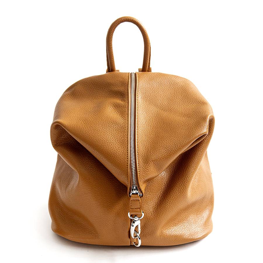 Laura Di Maggio FLIP – Zaino con zip in pelle cuoio Vendita