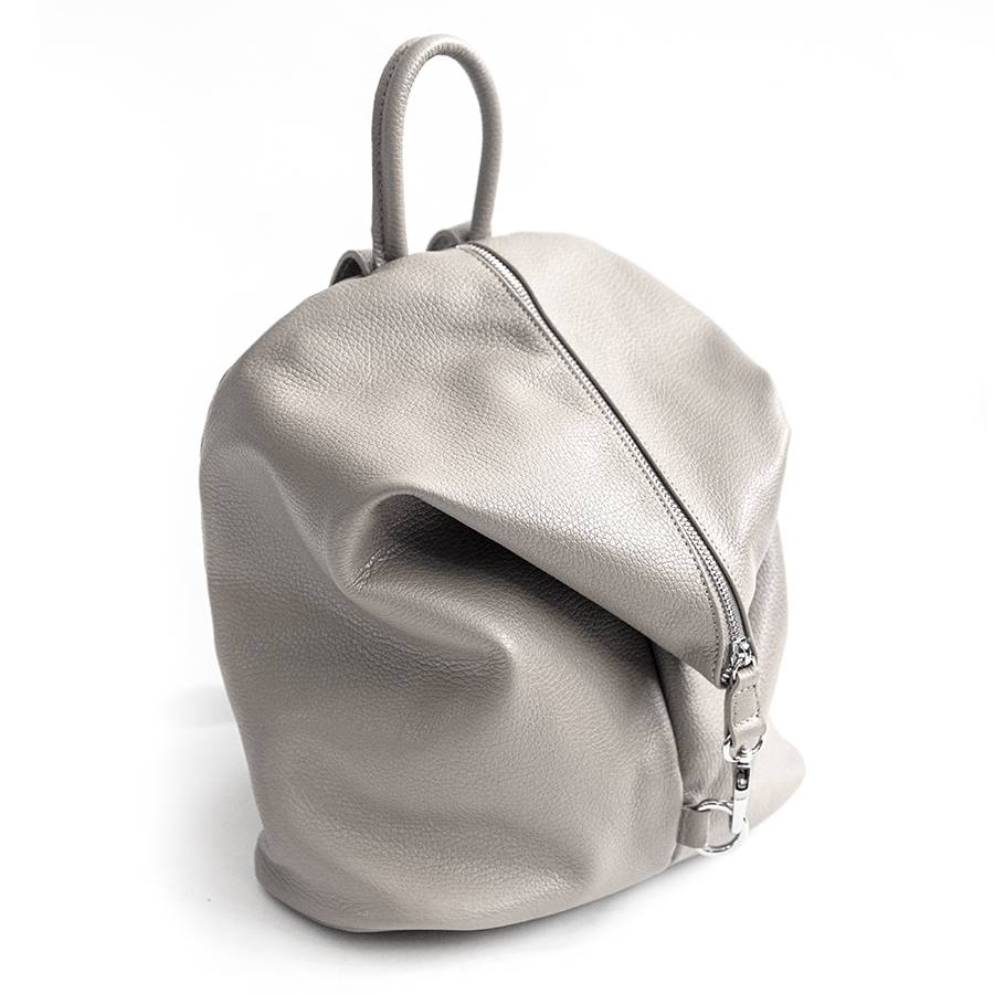 Laura Di Maggio FLIP – Zaino con zip in pelle panna Promozione
