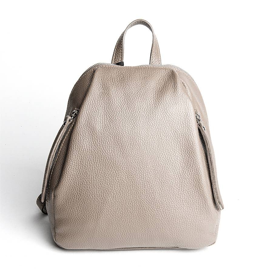 Laura Di Maggio ZIP – zainetto in pelle dollaro beige Prezzo Ridotto