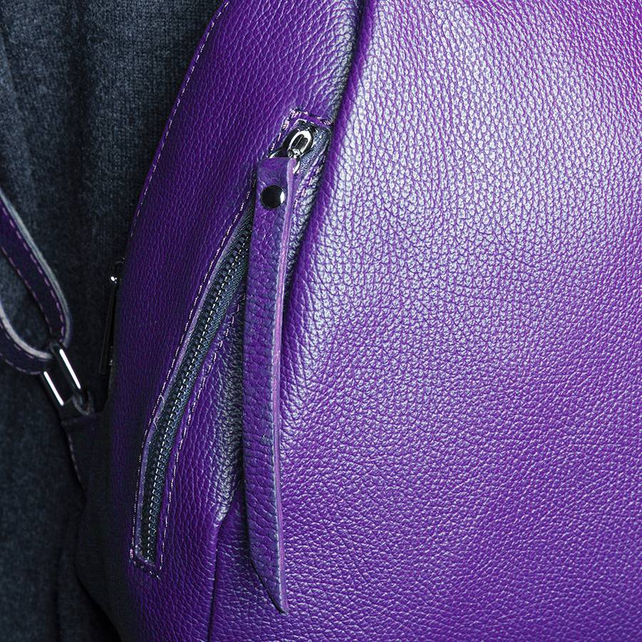 Laura Di Maggio ZIP – zainetto in pelle dollaro viola Sottocosto