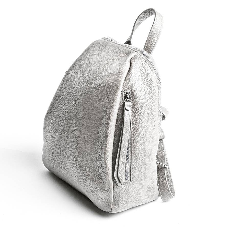 Laura Di Maggio ZIP – zainetto in pelle dollaro latte Presa
