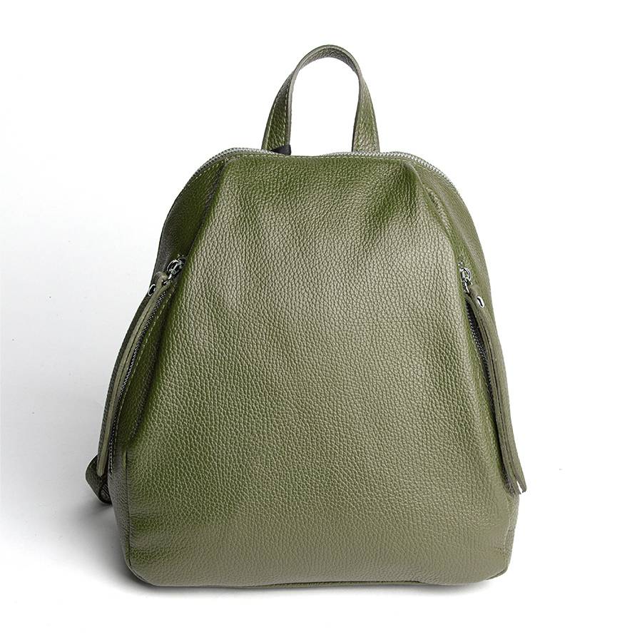 Laura Di Maggio ZIP – zainetto in pelle dollaro oliva