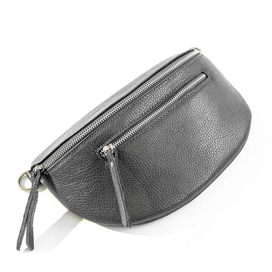 Laura Di Maggio MARSUPIO in pelle dollaro grigio Outlet