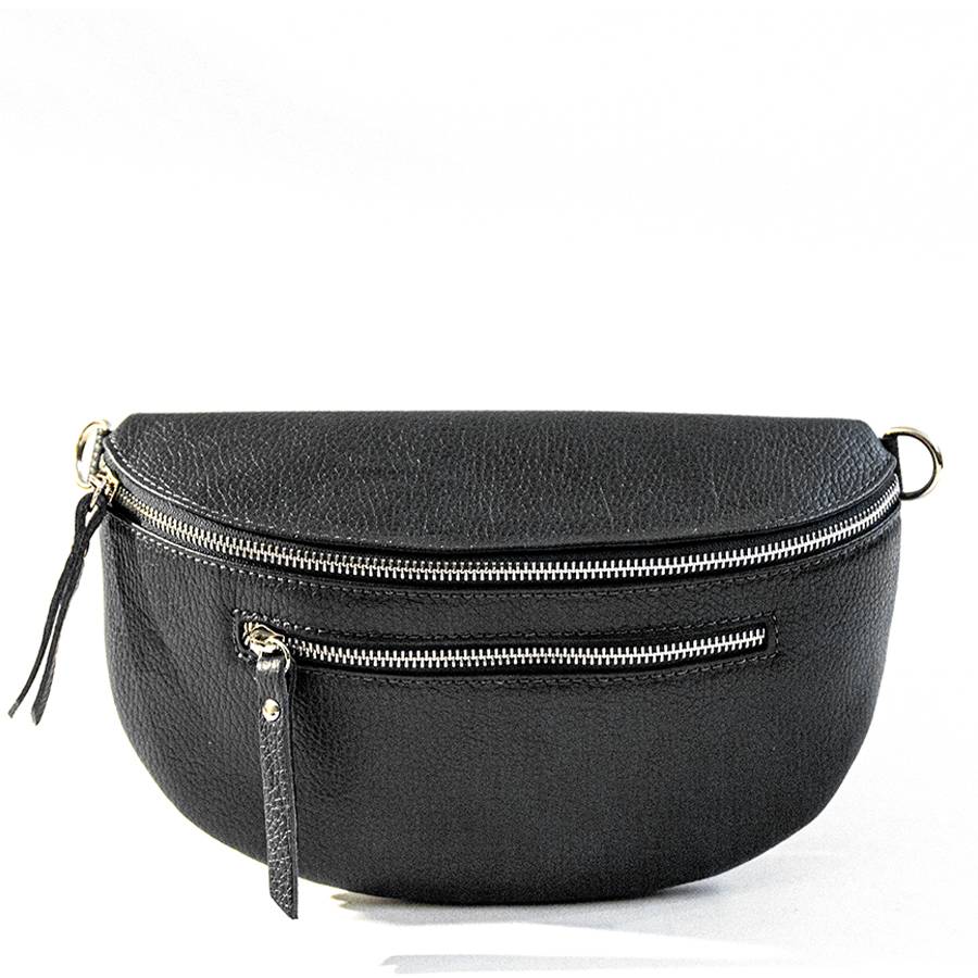 Laura Di Maggio MARSUPIO in pelle dollaro nero In Vendita