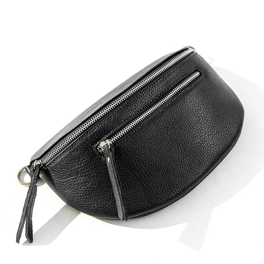 Laura Di Maggio MARSUPIO in pelle dollaro nero In Vendita