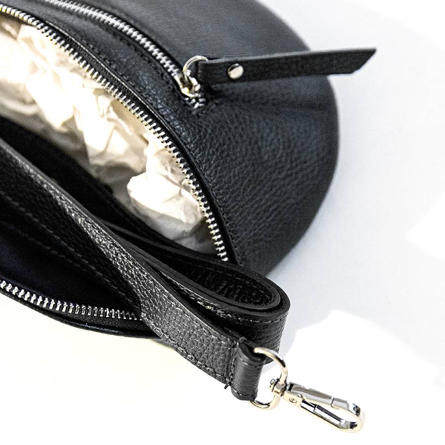 Laura Di Maggio MARSUPIO in pelle dollaro nero In Vendita