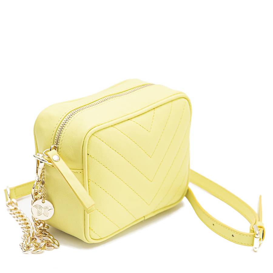 Laura Di Maggio COCCA – Borsa da Sera in Pelle Soft Trapuntato – Lime Spedizione Gratuita