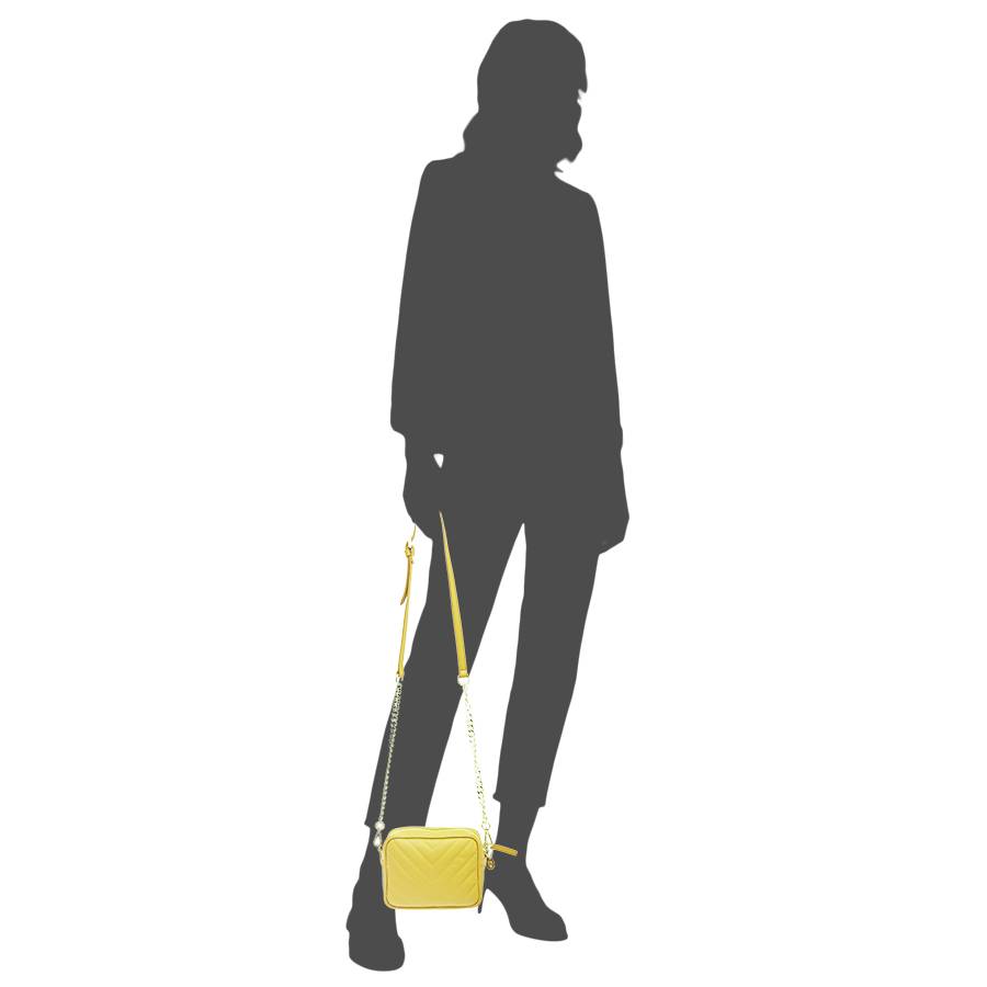 Laura Di Maggio COCCA – Borsa da Sera in Pelle Soft Trapuntato – Lime Spedizione Gratuita