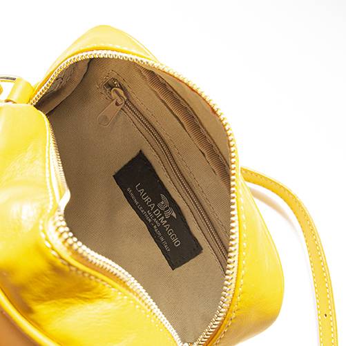 Laura Di Maggio COCCA – Borsa da Sera in Pelle Soft Trapuntato – Senape Pezzi Unici
