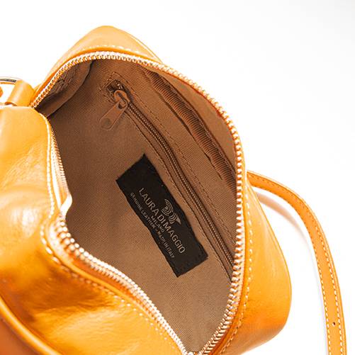 Laura Di Maggio COCCA – Borsa da Sera in Pelle Soft Trapuntato – Arancione Soddisfazione Garantita