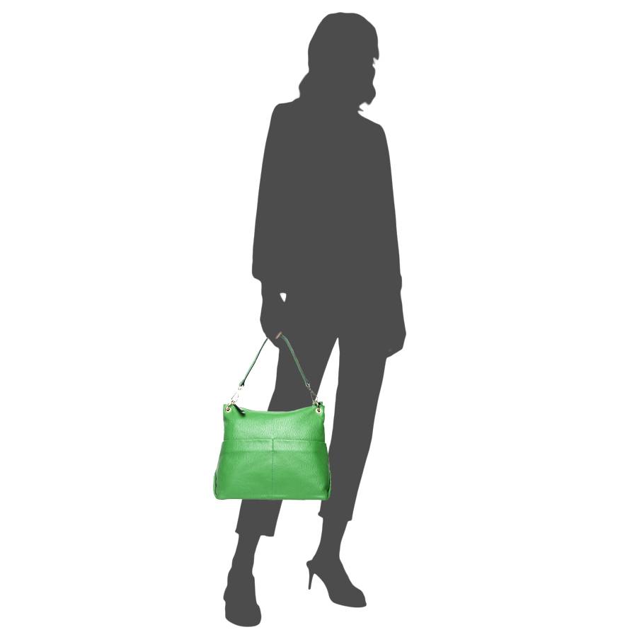 Laura Di Maggio NINA – borsa a spalla in pelle dollaro verde Qualità Garantita
