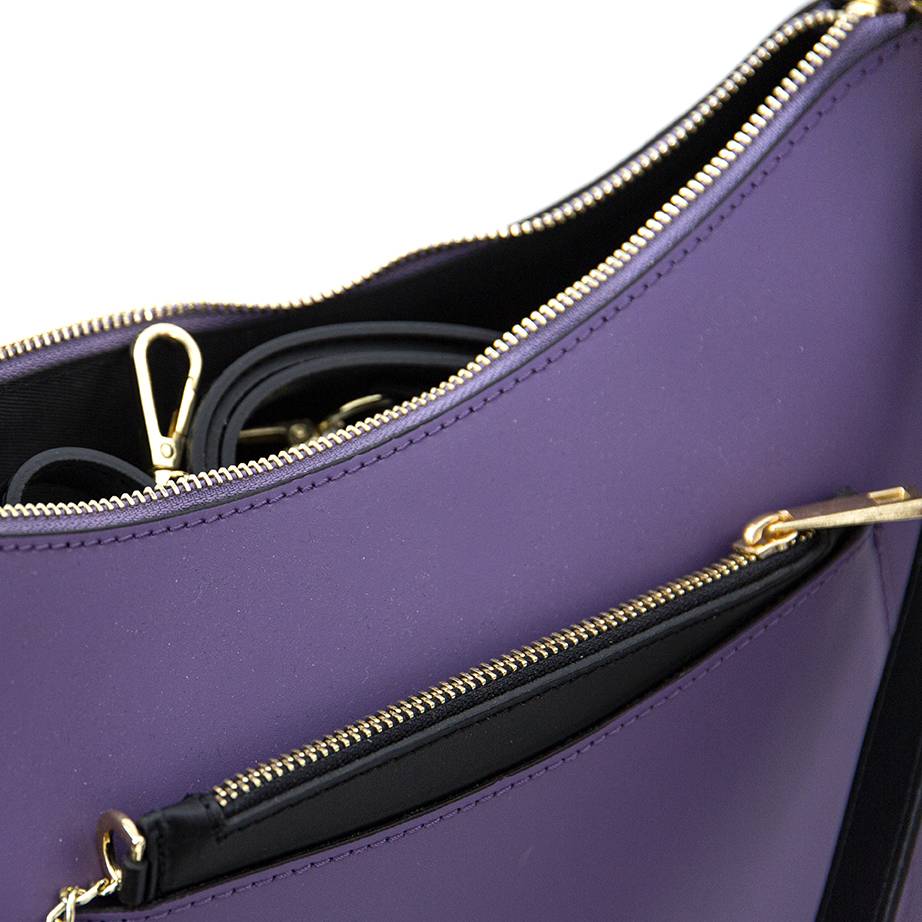 Laura Di Maggio LENA – Borsa a spalla in pelle elegant viola Promozione Limitata