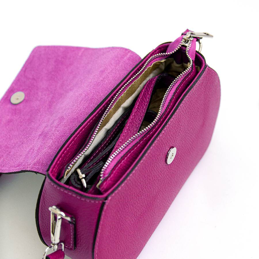 Laura Di Maggio HEDY – Postina con patta in pelle fuxia Prezzo Ridotto