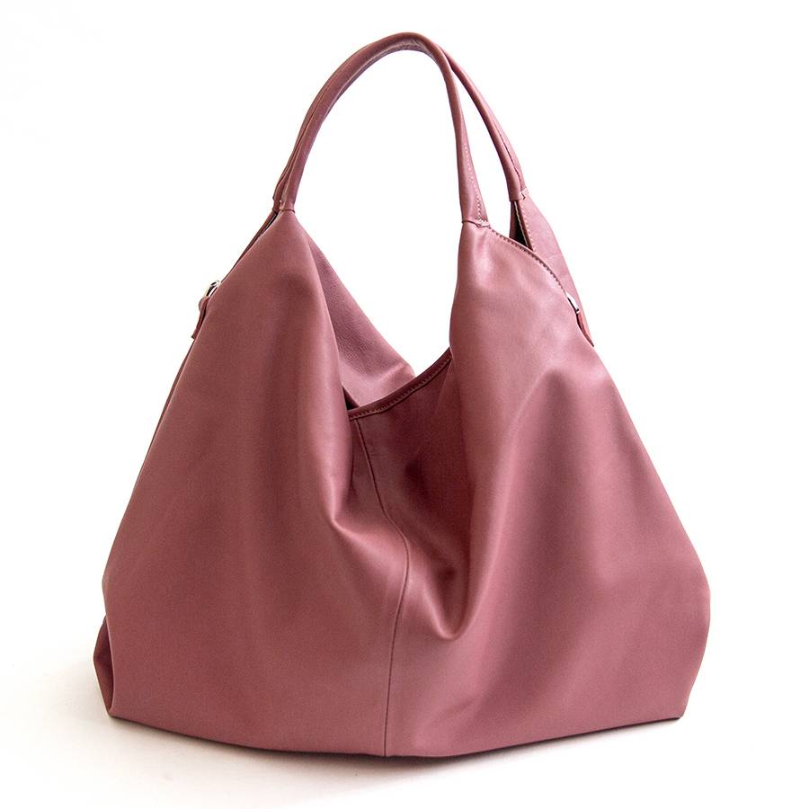 Laura Di Maggio ELSA – Sacca maxi in pelle nappa rosa malva
