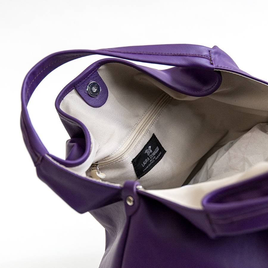Laura Di Maggio ELSA – Sacca maxi in pelle nappa viola Novità