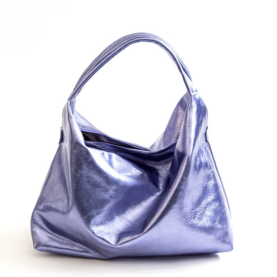 Laura Di Maggio ELSA M – Sacca in pelle laminata glicine