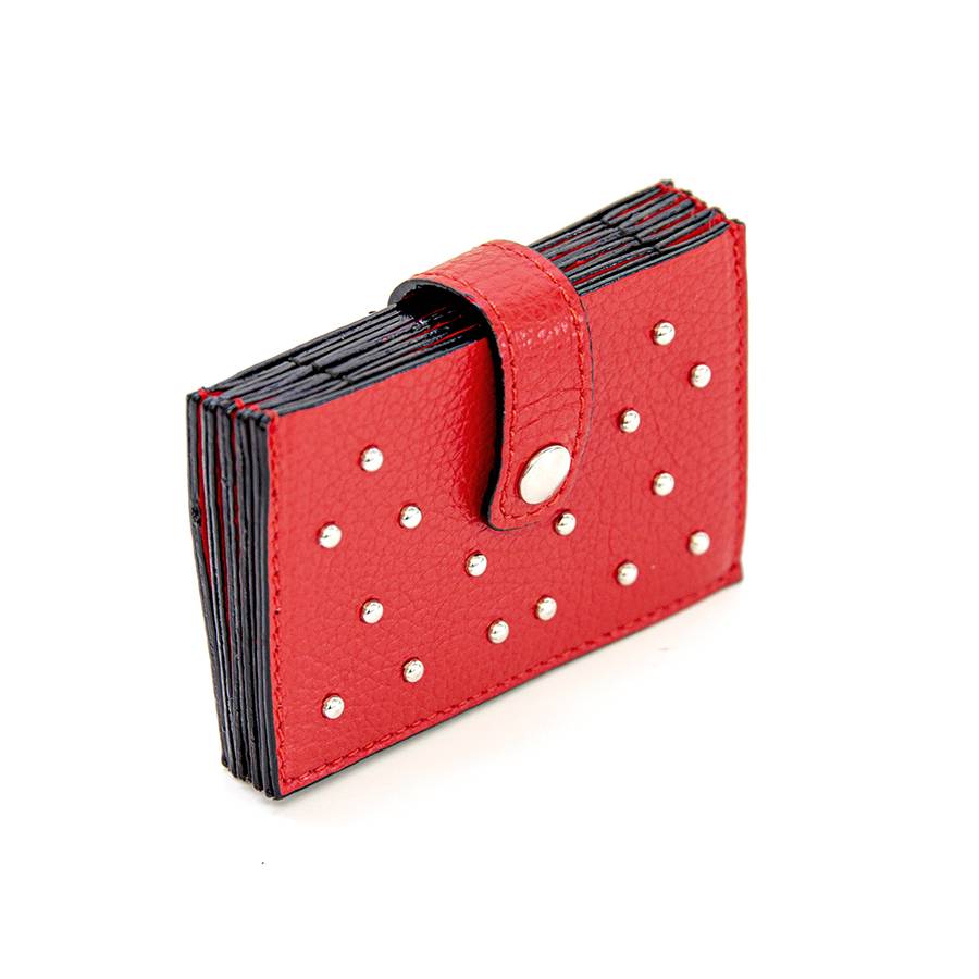 Laura Di Maggio CREDIT CARD – credit card rosso con borchie Negozio