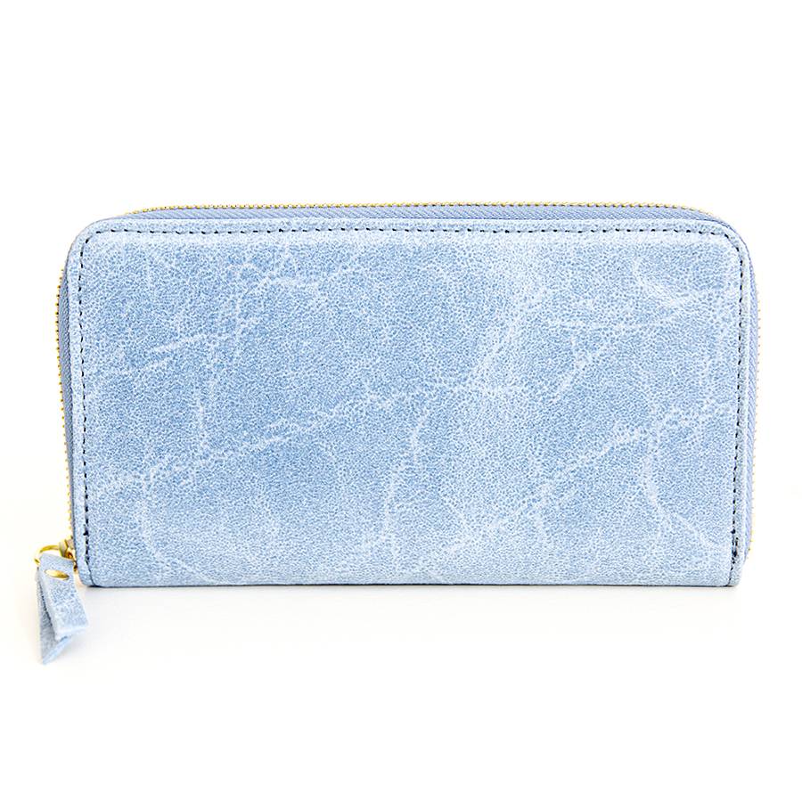 Laura Di Maggio VINTAGE – portafoglio in pelle vintage azzurro