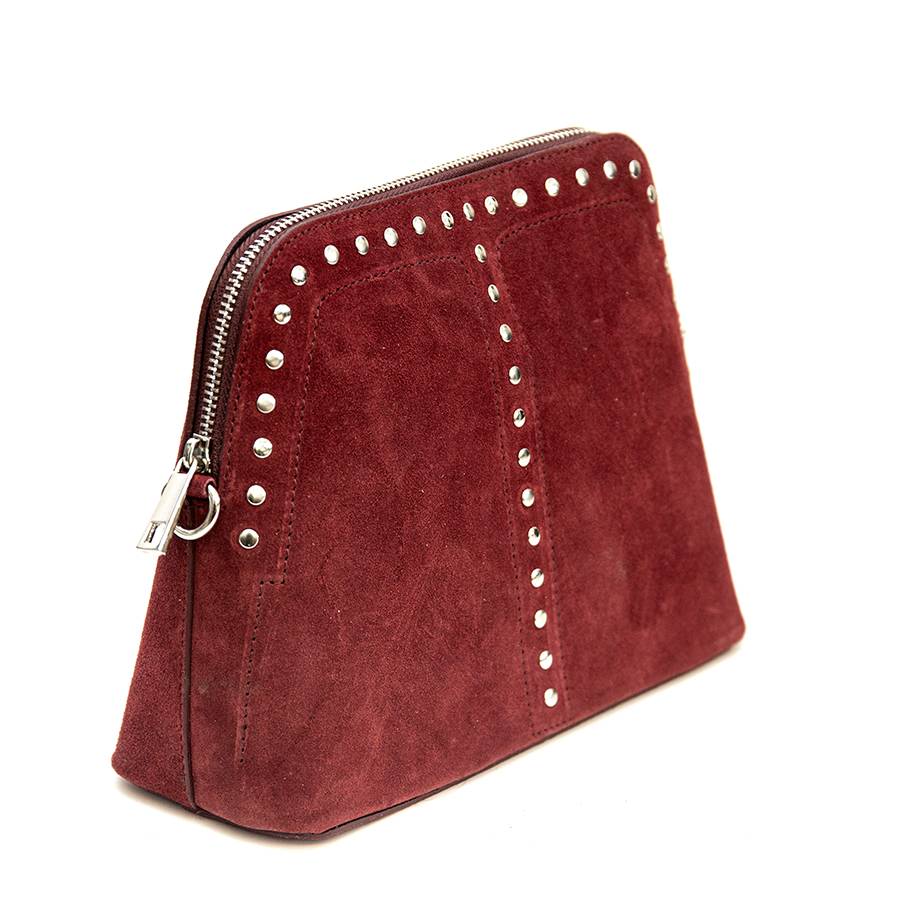 Laura Di Maggio DOROTEA – Borsa in Pelle da Sera – Camoscio Bordeaux Promozione