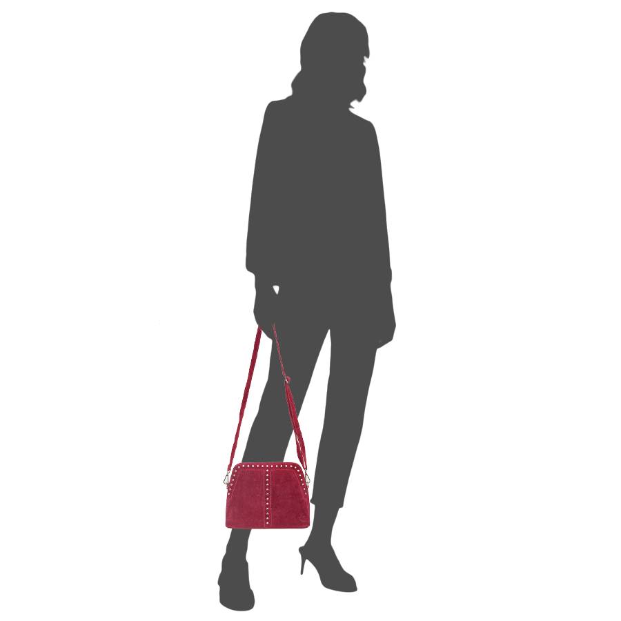 Laura Di Maggio DOROTEA – Borsa in Pelle da Sera – Camoscio Bordeaux Promozione
