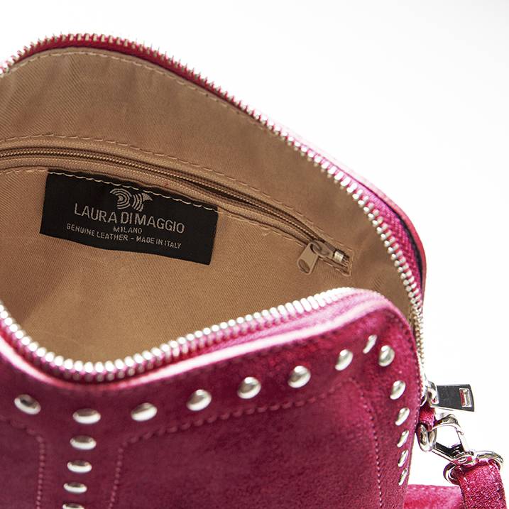 Laura Di Maggio DOROTEA – Borsa in Pelle da Sera – Camoscio Bordeaux Promozione