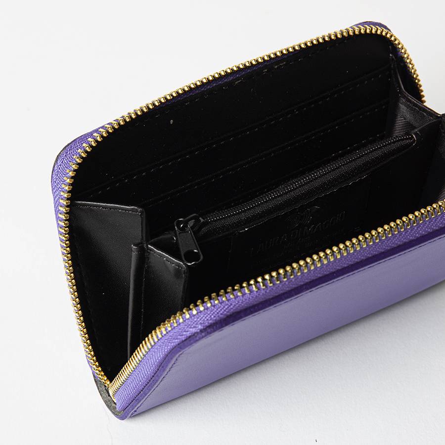 Laura Di Maggio ELEGANT MINI – portafoglio in pelle elegant viola Acquista Ora