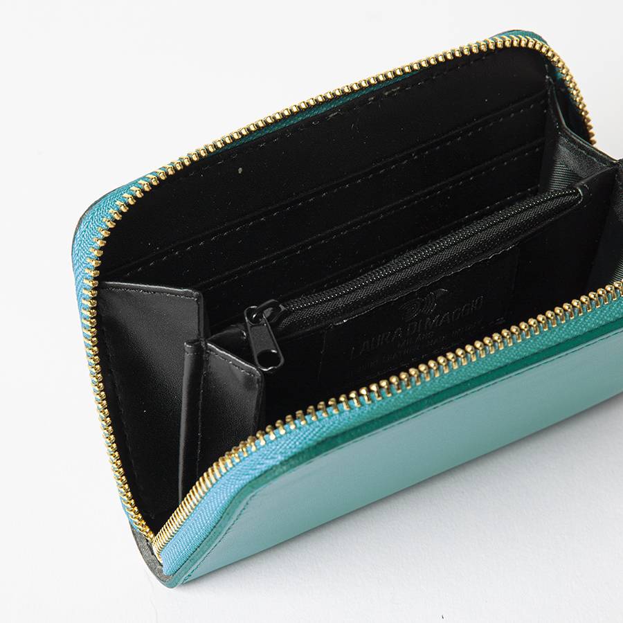 Laura Di Maggio ELEGANT MINI – portafoglio in pelle elegant turchese Fino Al -60%